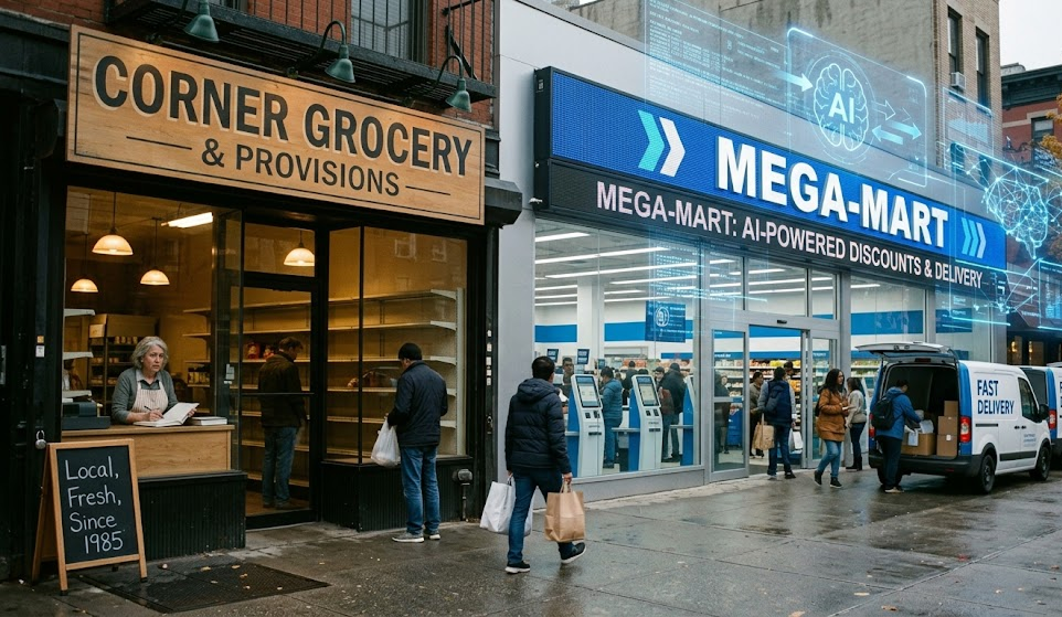 The Last Main Street: Why AI Will Finish What Walmart Started